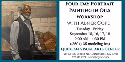 Four-Day Portrait Painting in Oils Workshop instructed by Abner Cope