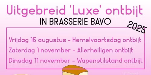 Wapenstilstand Luxe Ontbijt met bubbels