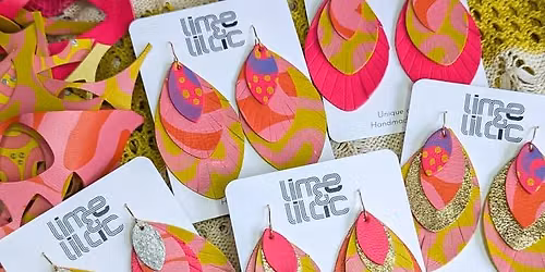 Handpainted Leather Earring Workshop- Saturday 11th April 1-3pm