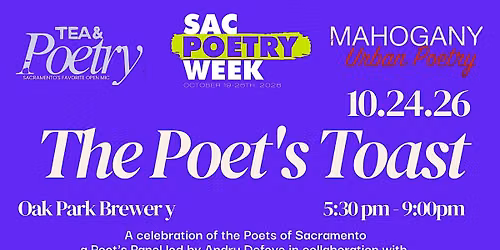 Sac Poetry Week: The Poet's Toast