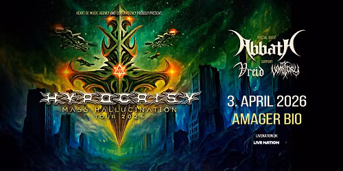 Hypocrisy - Mass Hallucination Tour 2026 \/\/ Amager Bio \/\/ 3. April 2026