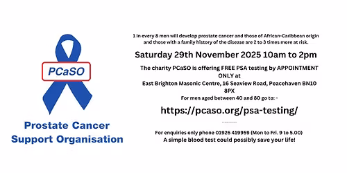PSA TESTING EVENT - PEACEHAVEN
