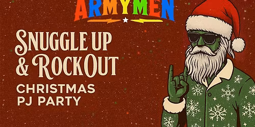 Plastic Green Armymen Christmas Pajama Party at Sunset Lanes Pekin