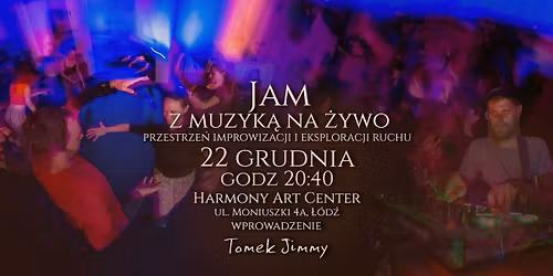 \ud83c\udf0c Jam z muzyk\u0105 na \u017cywo - Przestrze\u0144 improwizacji i eksploracji ruchu - handpan, pianino i inne