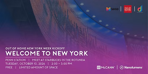 Welcome to New York - SEGD, DSF, and NY OOH