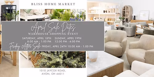 April Furniture & Decor Shopping Event - Sunday Sale