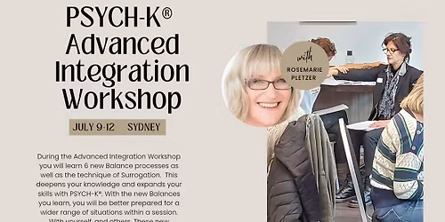 SYDNEY  PSYCH-K\u00ae Advanced Integration Workshop