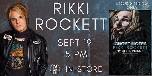 Rikki Rockett signs Ghost Notes: My Life in Poison