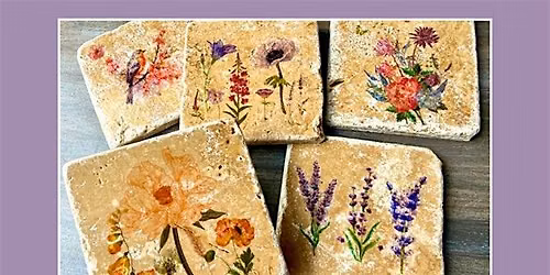 Make a Set of Rustic Floral Coasters at The Winery at Wolf Creek