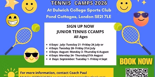 Summer Junior Holiday Camps @Dulwich College Sports Club