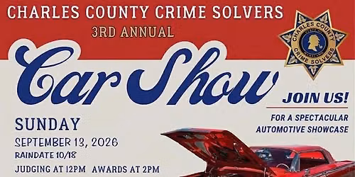 3rd Annual Charles County Crime Solvers Car Show