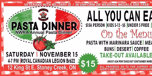 NWRA Steel City - ALL YOU CAN EAT PASTA DINNER