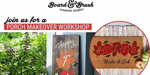Porch Signs & Doormat Workshop - Save $20 when you create both