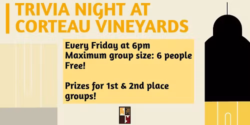 \ud83c\udf89 Trivia Night at Corteau!