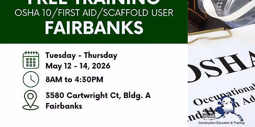 OSHA 10\/First Aid\/Scaffold User - FREE Training