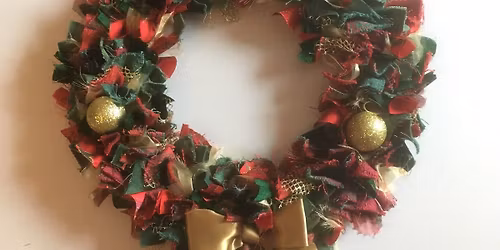 Rag Rug Christmas Wreath