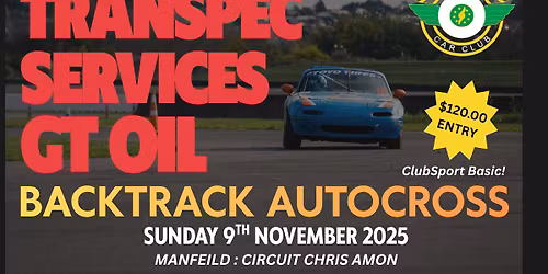 Transpec Services GT Oil - November Backtrack Autocross