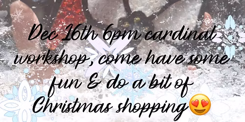 Christmas Cardinal Glass & Resin