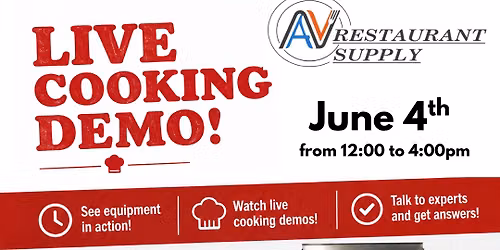 Live Cooking Demo- AV Restaurant supply