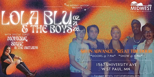 Lola Blu & The Boys with Monique Smaz & The Outlaws at The Midway Saloon