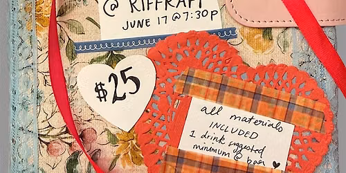 fabric-covered recipe book making @ riffraff 6\/17!!