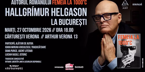\u201eC\u00e2nd scrii fic\u021biune po\u021bi deveni orice\u201c | Hallgr\u00edmur Helgason la Bucure\u0219ti