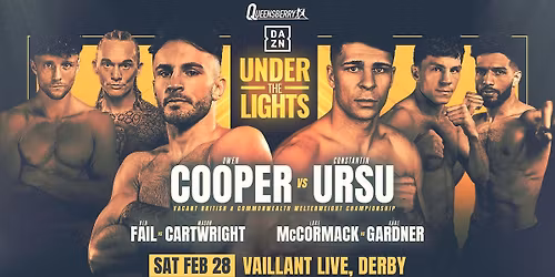 Queensberry Championship Boxing - Owen Cooper vs Constantin Ursu at Vaillant Live