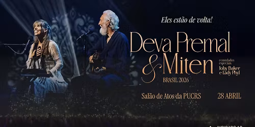 DEVA PREMAL & MITEN no Sal\u00e3o de Atos da PUC | Porto Alegre\/RS