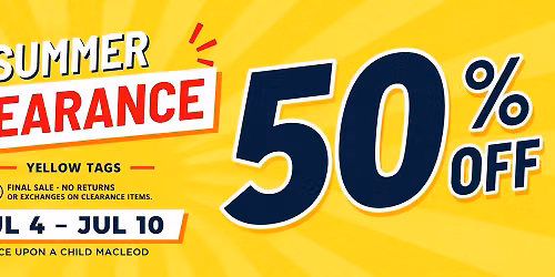 \u2600\ufe0f Summer Clearance \u2013 50% OFF Yellow Tags!
