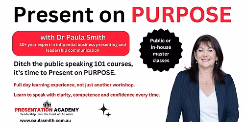 Public Speaking - Business Presentation Skills Perth - with Dr Paula Smith