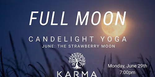 Full Moon Candlelight Yoga: June's Strawberry Moon