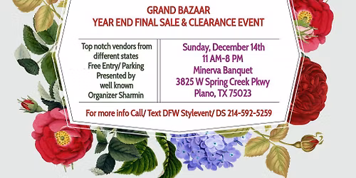 GRAND BAZAAR YEAR END FINAL SALE & CLEARANCE 2025
