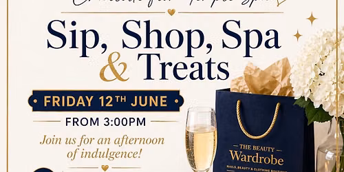Sip, Shop, Treat & Spa event