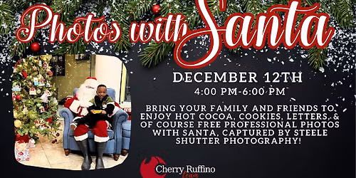 Professional Photos with Santa with the Cherry Ruffino Team!
