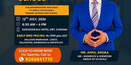 \ud83d\udd25Do you want to Open a Play School, Primary School or 10+2 School? \ud83d\udd25