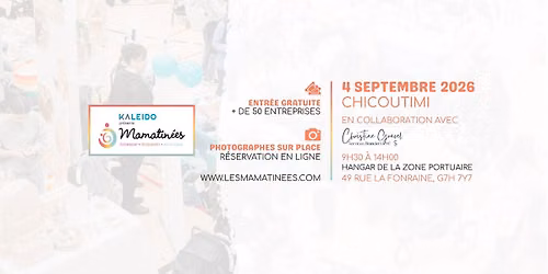 Mamatin\u00e9e Chicoutimi - 4 septembre 2026