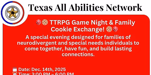 \ud83c\udfb2\ud83c\udf6a TTRPG Game Night & Family Cookie Exchange! \ud83c\udf6a\ud83c\udfb2