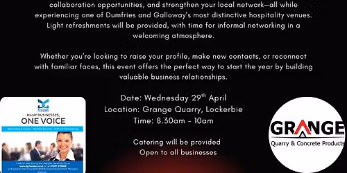 Business Breakfast Blether @ Grange Quarry