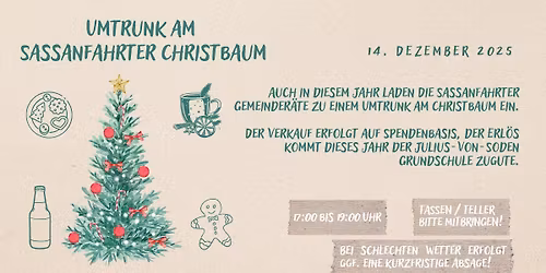 Umtrunk am Sassanfahrter Christbaum