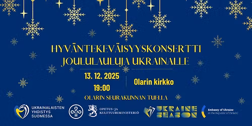 🎄Hyväntekeväisyyskonsertti Joululauluja Ukrainalle