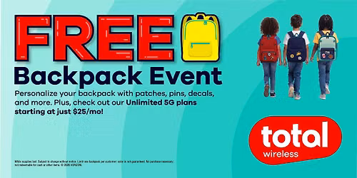 Total Wireless FREE Backpack Event