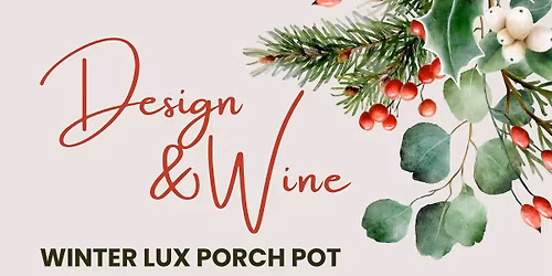 Design and Wine, Winter Lux Porch Pot 