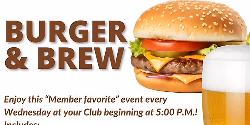 Burger & Brew Wednesdays!