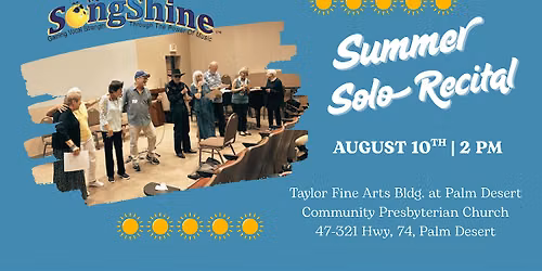SongShine Summer Solo Recital