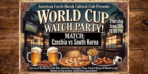 World Cup Watch Party - Czechia \/ South Korea