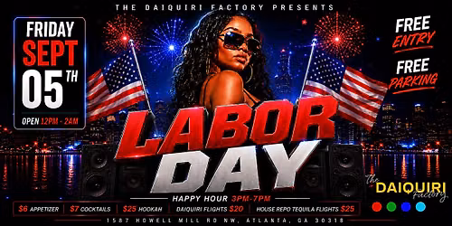 Labor Day Flight Friday at The Daiquiri Factory