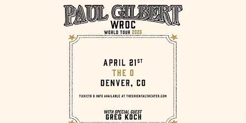 Paul Gilbert with Greg Koch | Denver, CO