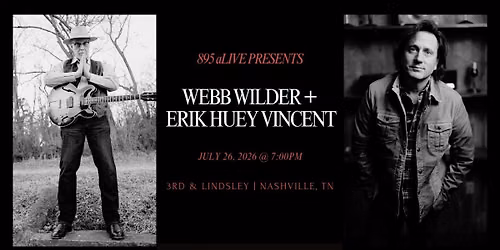 895 aLIVE presents Webb Wilder + Erik Vincent Huey
