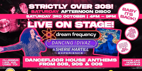 Over 30\u2019s Saturday Afternoon Disco!