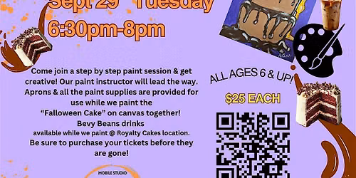 Paint n Bevy Bean Sips @ Royalty Cakes in Chino